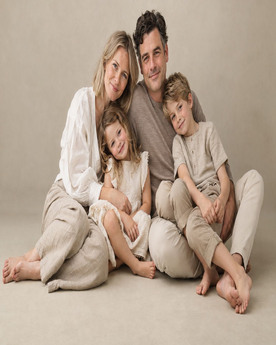 parents children floor cuddle