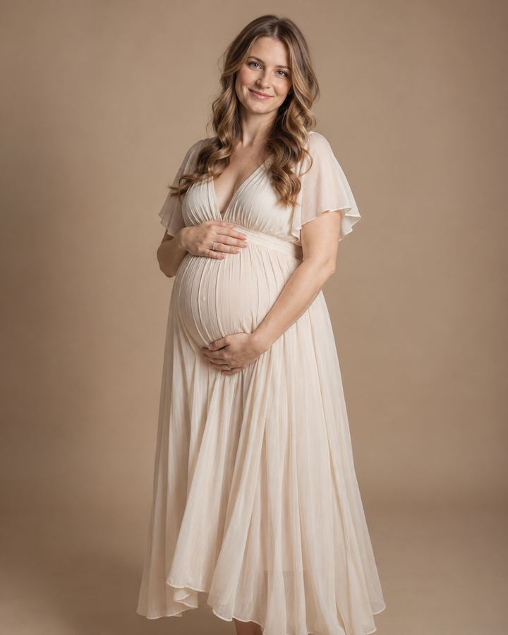Maternity: ivory maternity dress