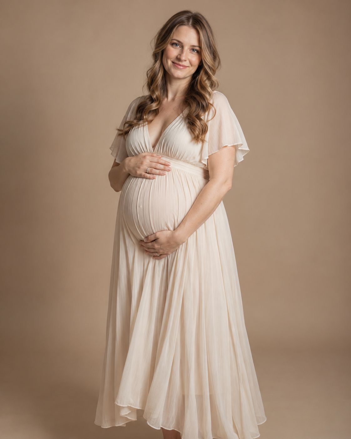 ivory maternity dress